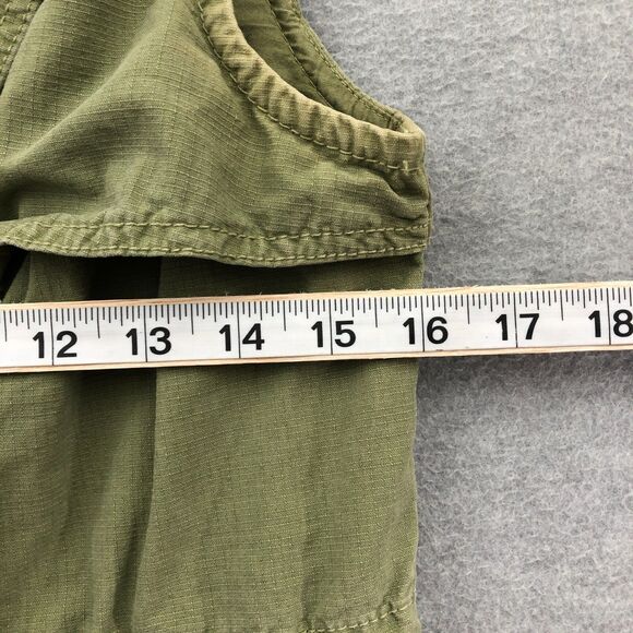 Madewell Safari Military Vest Womens Size XS Olive Green Rip Stop Cotton Spandex - Picture 9 of 16